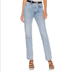 AGOLDE LANA FULL LENGTH JEANS IN RIPTIDE COLOR
